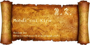 Mohácsi Kira névjegykártya